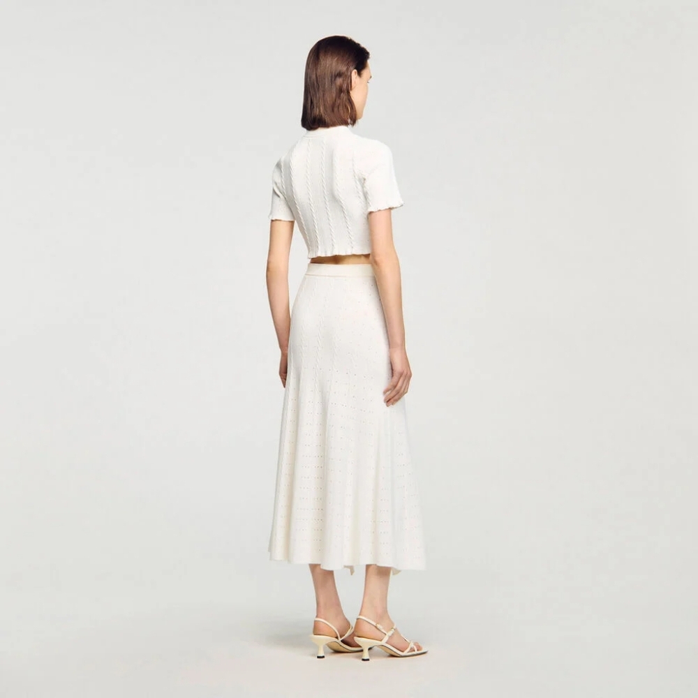 Sandro Pointelle knit midi skirt - Picture 5 of 12